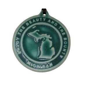 Pewabic Pottery 2015 Michigan Enjoy the Beauty and the Bounty 3” Ornament